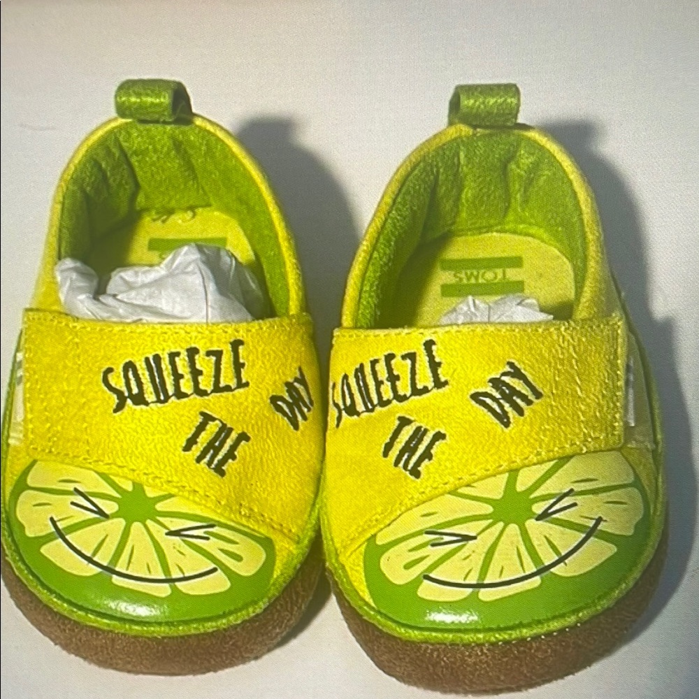 TOMS Kids Lime Green Shoes